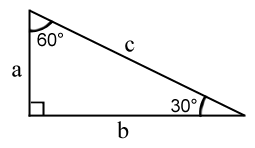Vizualizacija posebnega pravokotnega trikotnika