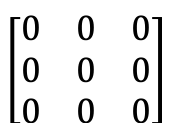 приклад нульової матриці