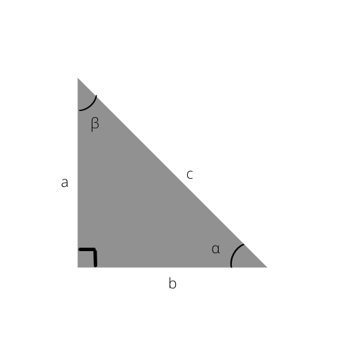 taisnleņķa trīsstūra piemērs