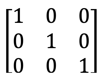 eksempel på en identitetsmatrix