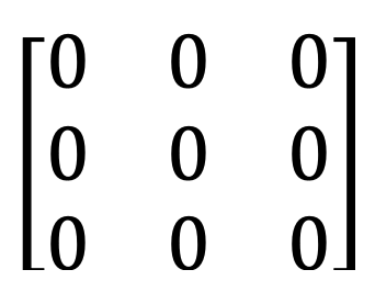 пример нулевой матрицы